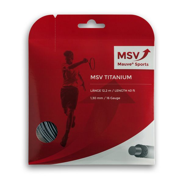 MSV Titanium Tennis String 12m 1,30mm silver
